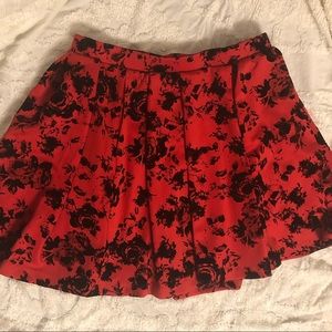 Torrid Plus size a-line skirt red